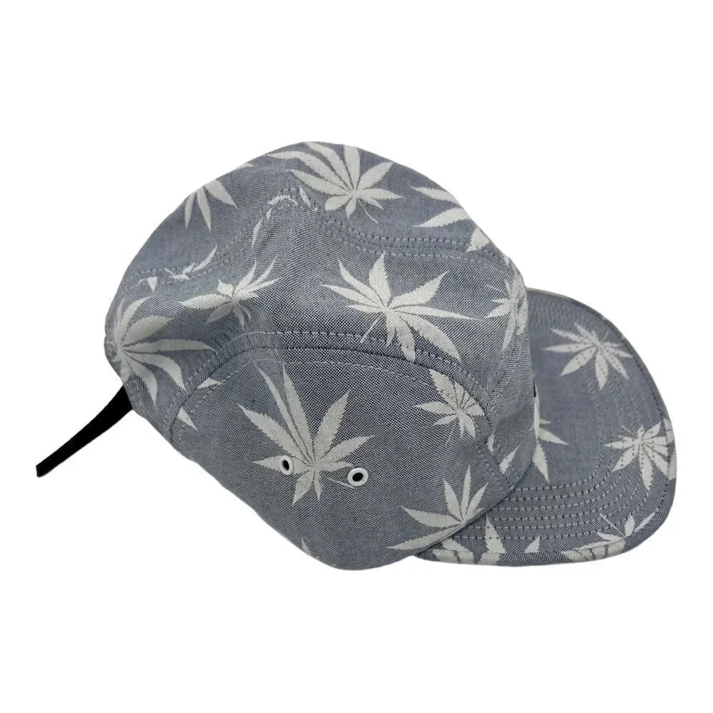 Huf Plantlife 5 panel adjustable hat Cap Marijuana Weed Lt Blue Unisex